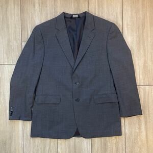 Jos A Bank Men’s Wool Blazer 44R Gray Two Button Sport Coat